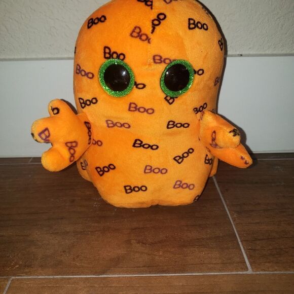 Ty Beanie Boos Ghoulie ghost halloween orange 9" - Picture 5 of 5